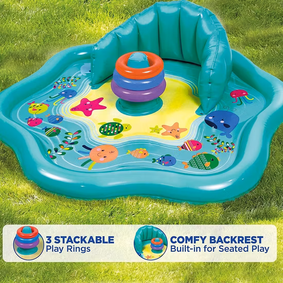 Colchoneta inflable con forma de pato para bebé, juego de agua, colchoneta para remar