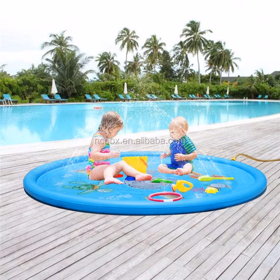Almohadilla para salpicaduras para niños, colchoneta rociadora inflable para juegos acuáticos al aire libre de verano